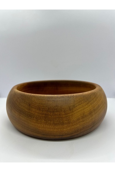 BM WOODCRAFT Milicia-02 İroko Ağacı Ahşap Sunum Kasesi / El Yapımı Doğal Sunu...