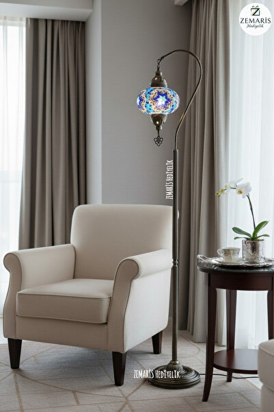 ZEM ARİS HEDİYELİK El Yapımı Otantik Mozaik Dekoratif Modern Lambader Büyük C...