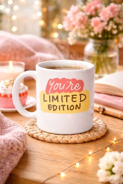 Twin Store كوب من البورسلين مطبوع عليه "Sen Eşsi.zsi.n" إصدار محدود، موديل 15...