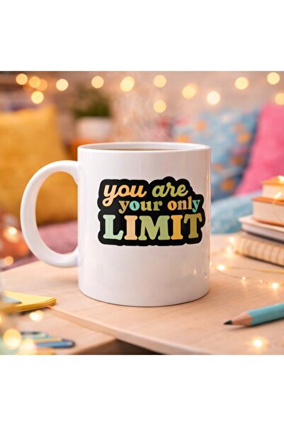 Twin Store كوب بورسلين مكتوب عليه "أنت تحمل حدودك الخاصة" موديل 142 - كوب تحف...
