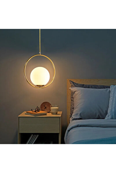 RFAN Pendant, Model ZM80, with Shade, 1 X E14, Adjustable Height, Gold