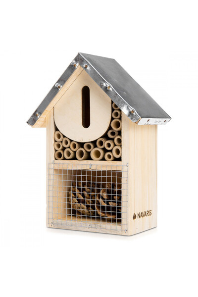 Navaris Hotel de insecte din lemn, S, 20cm, 46743.1