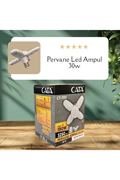 Cata CT-1151 PERVANE AMPUL BEYAZ IŞIK 6400K 30W