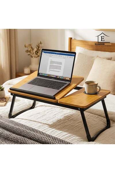 Elindor Masă pliabilă pentru laptop, suport reglabil pe înălțime cu 5 nivelur...