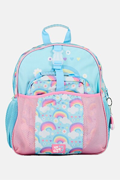 Up We Go Kids Girl Graphic Print Backpack 40 H x 28 L x 9 W cm, Turquoise