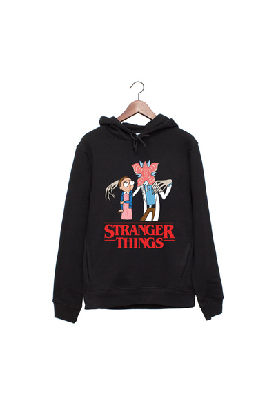 Kartier Stranger Ricks unisex black sweatshirt