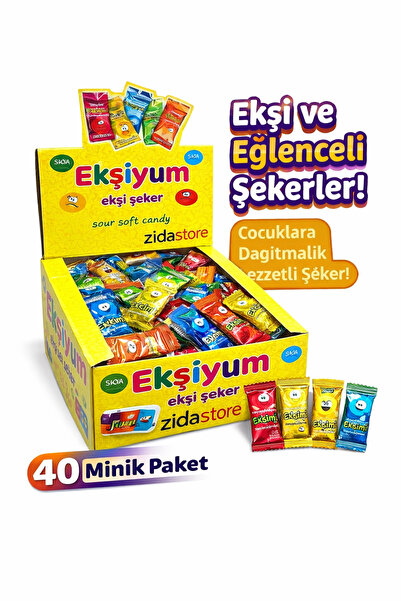 Emrah Gültekin إكسييوم سكريت سكر حامض، 40 عبوة صغيرة من الحلوى الحامضة، توزيع...