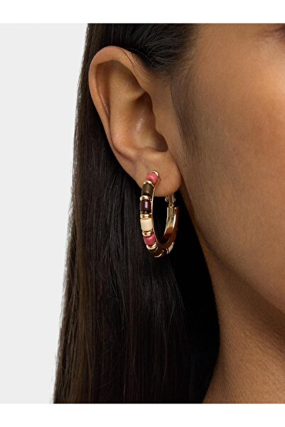 PARFOIS Çok Renkli Boncuklu Halka Küpe