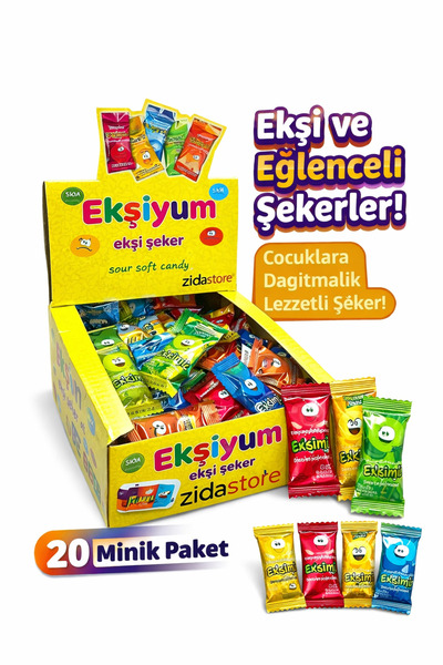 Emrah Gültekin إكسييوم سكريت سكريت، 20 عبوة صغيرة من الحلوى الحامضة، حلوى سكر...