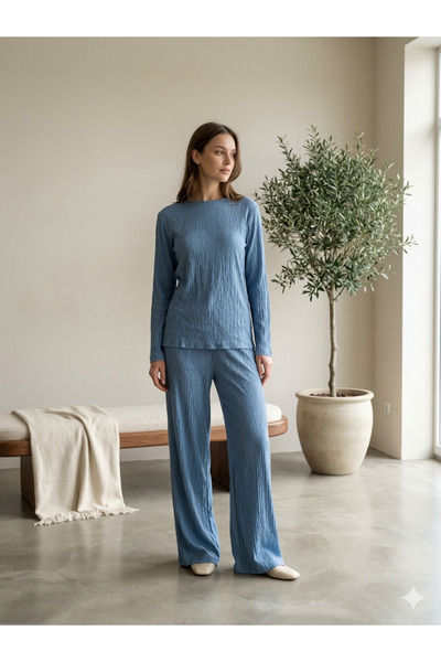 Salvi Bürümcük Krinkıl Woven Double Set