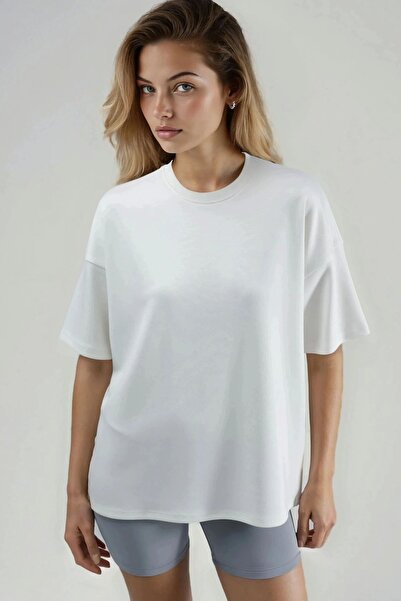 Hiccup Oversized Crew Neck Soft Touch Knitted T-Shirt
