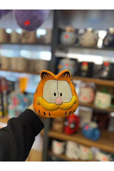 HEPBİMODA Garfield 3D Kabartmalı Karakter Tasarımlı Kupa Bardak 7*10 Cm Hediy...
