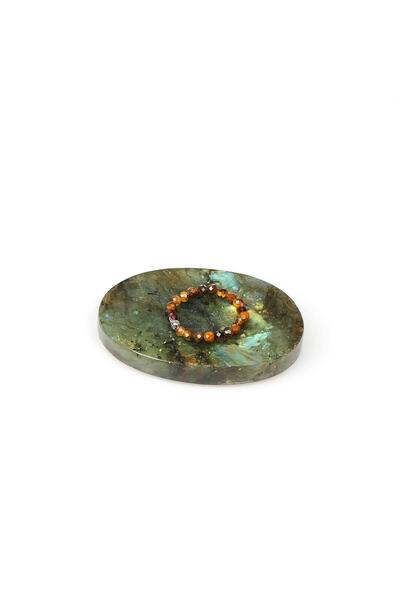 Taş Sandığı Tiger's Eye Stone Elastic Ring – 3.5 mm