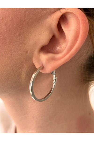 Charmist Steel Mid Hoop Earrings