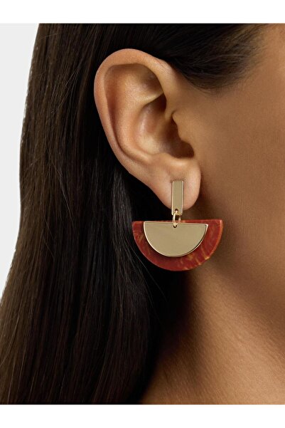 PARFOIS Taş Efektli Yarım Daire Küpe