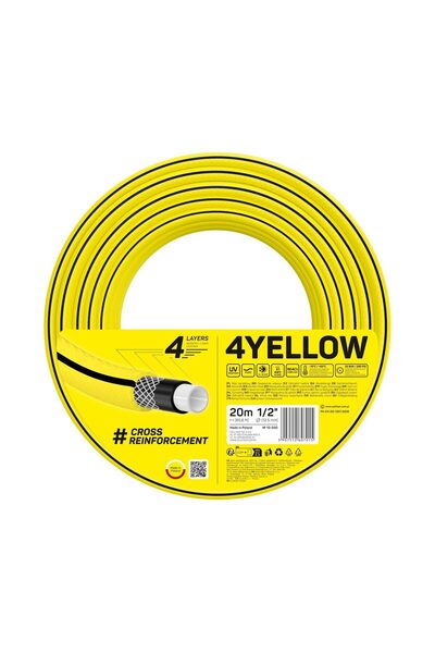 Cellfast Furtun gradina, Yellow, 4 straturi, 1/2", 20 m