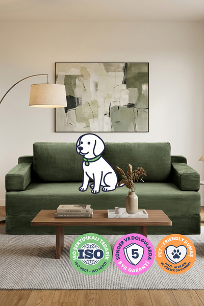 Mobidu Fold 3’lü Aktivite Koltuk – Yatak Olabilen Modüler Kanepe – Fitilli Ka...