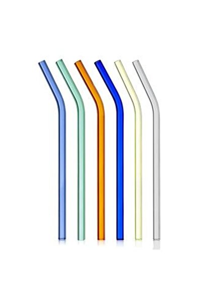 Ckc 1 قطعة من الشفاطات الزجاجية الملونة، مجموعة من 6 قطع