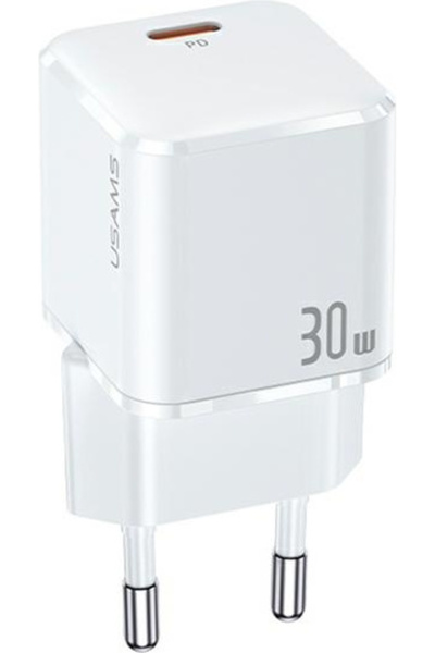 Usams CC148 Μίνι φορτιστής τοίχου USB-C PD 30W 3A Λευκό
