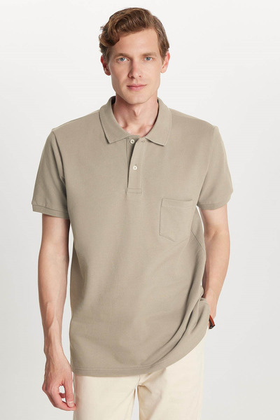 Tudors Tricou cu guler polo pentru bărbați, cu croială normală, clasic, croia...