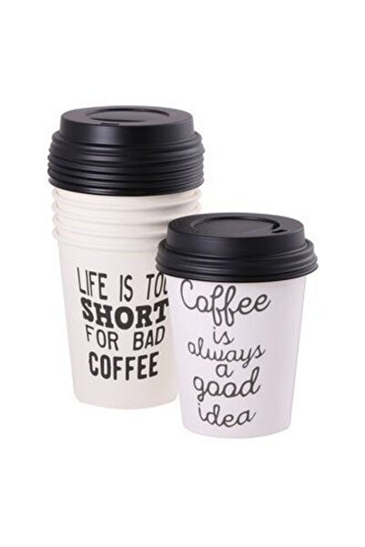 Propack 5 قطع من أكواب تو جو مع أغطية، طقم من 6 قطع، سعة 350 مل