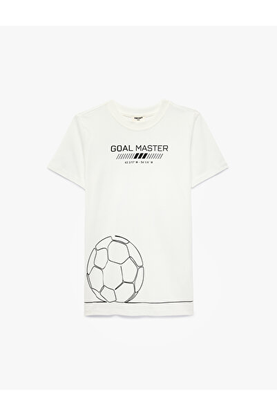 Koton Cotton Pack Crew Neck Short Sleeve Football Themed Printed T-Shirts