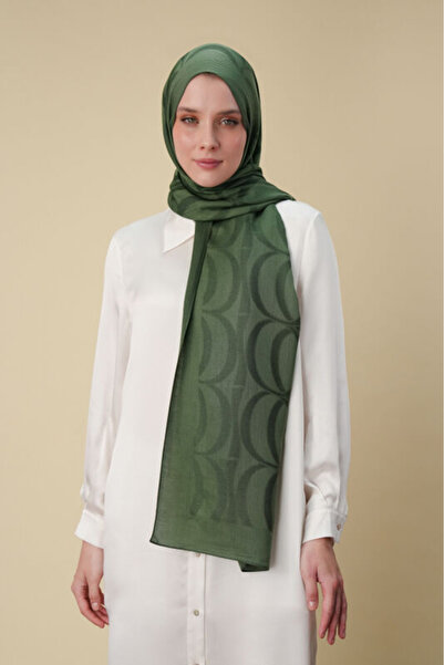 Imannoor شال تينسل كبير الحجم بامبو نور أخضر زمردي 70x200