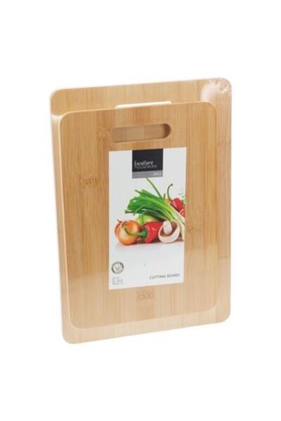 Excellent Houseware 5 Pieces of Bamboo Cutting Boards, Set of 2