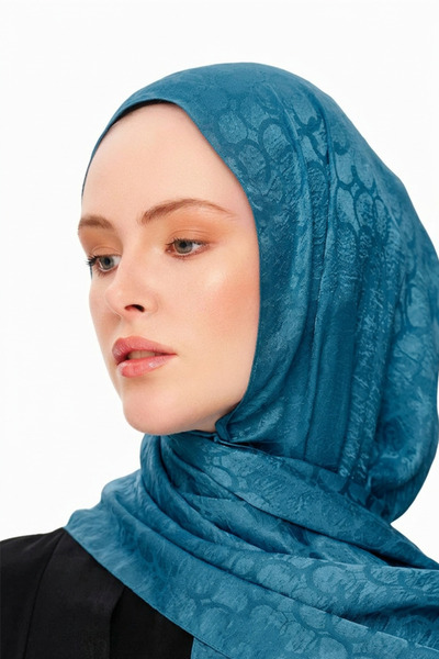 MOISCARF Perla Premium Jakarlı Şal Petrol