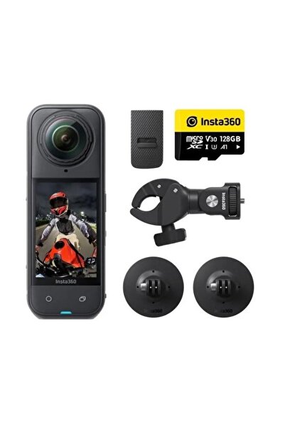 Insta360 X5 Motorcycle Bundle Cameră de Acțiune 360 8K, Foto 72MP, Waterproof