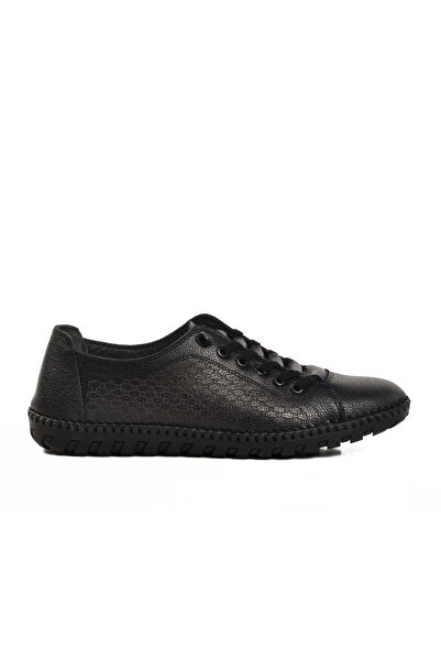 Aspor Black Genuine Leather Men's Casual Shoes