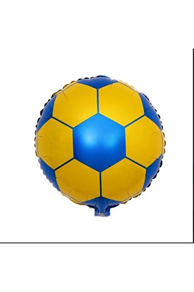 BİNDÜKKAN Foil Balloon Soccer Ball Yellow - Navy Blue 18 Inch
