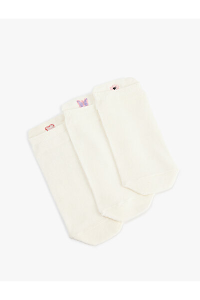 Koton Set de 3 șosete tip ciorapi P bumbac u brodate multicolore