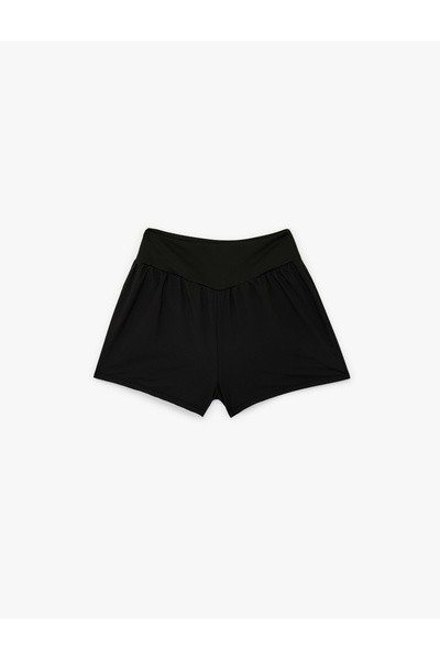 Koton High Waist Slim Fit Sports Shorts