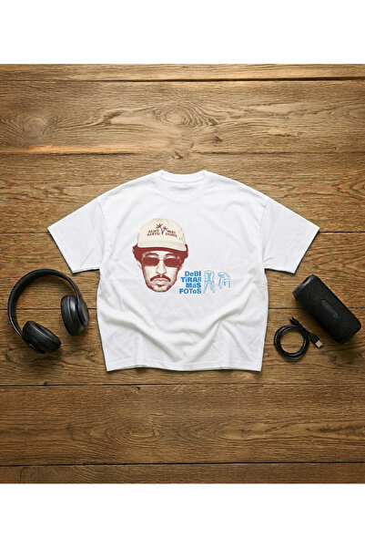 STİL-X Μπλουζάκι Bad Bunny με στάμπα, Unisex, 100% βαμβακερό, Oversize