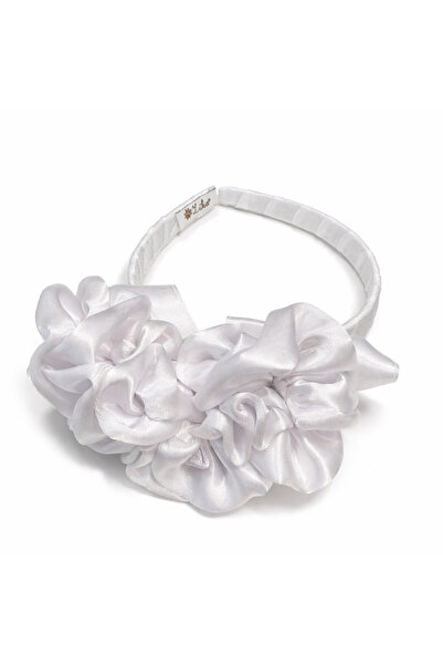 Lika Zeyna Satin Big Rose Crown White X