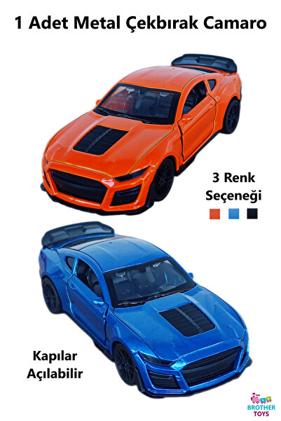 Brother Toys 1 Adet Metal Camaro Çekbırak Oyuncak Araba 12 Cm.