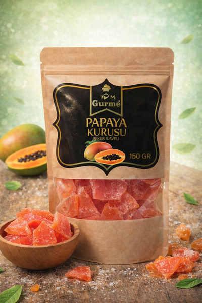 Mr Gurme Dried Papaya with Sugar Added 150 Gr