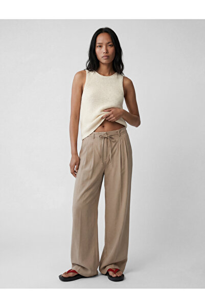 Koton Modal Fabric Drawstring Waist Wide Leg Palazzo Pants