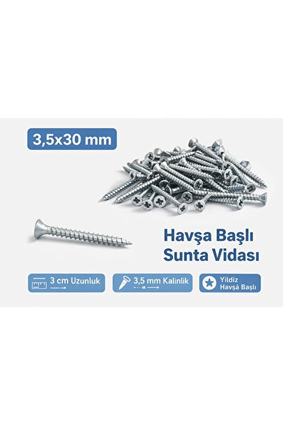 Mix 3,5x30 mm sunta vidası-1 Adet