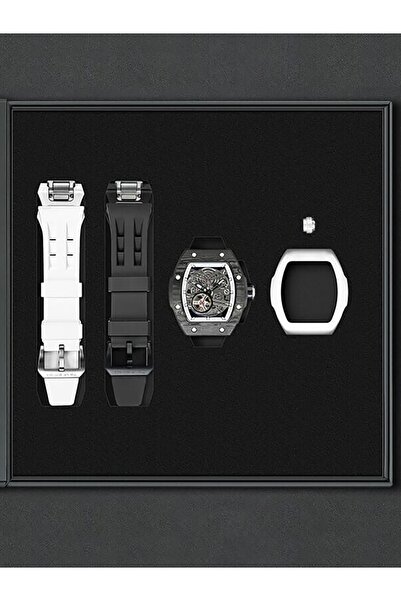 Tsar Bomba Мъжки часовник TB8218(1+2)FCF/FKM-01BK/WH, Автоматичен, 45 мм, 10ATM