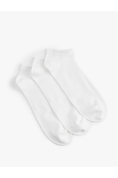 Koton 3-Piece Basic Set of Cotton Booties Socks