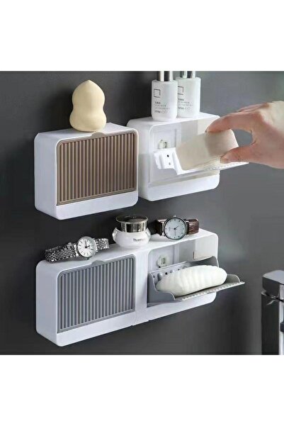 Seram Collection Banyo Duvara Monte Sabun Kutusu Sabunluk Kendini Boşaltma Du...