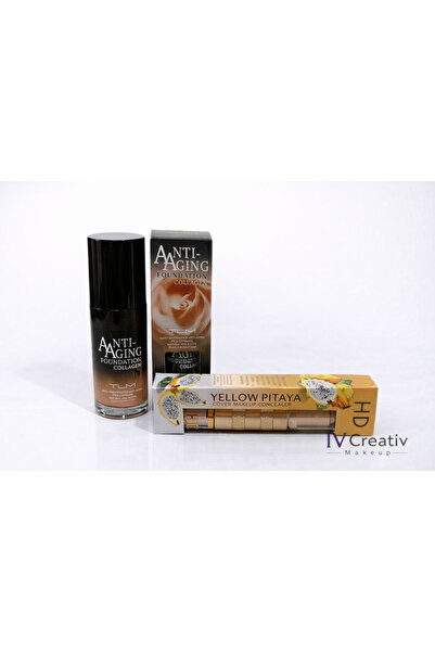 TLM Professional makeup set – Anti-Aging Collagen Foundation + HD Yellow Pita...