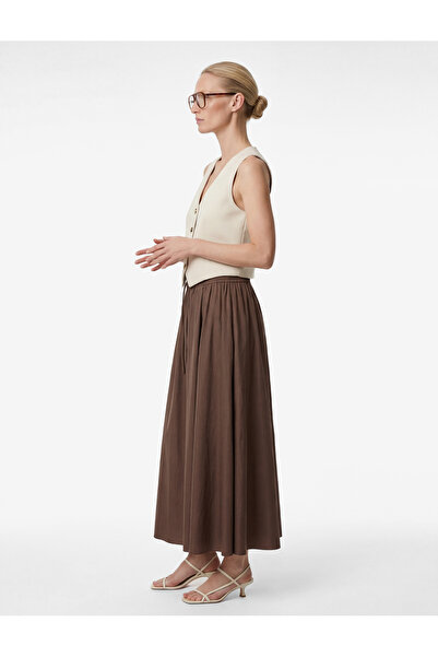 Koton Μακριά σατέν φούστα με δέσιμο στη μέση