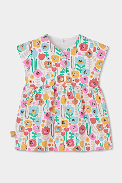 Boboli Floral Print Dress 6-24 Months Multi-Color