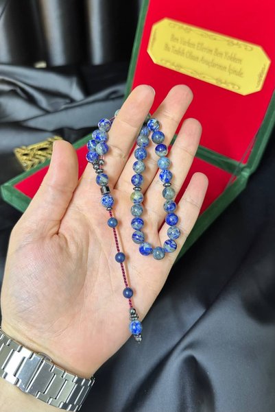 Kervan Tesbih Natural Lapis Stone Amber