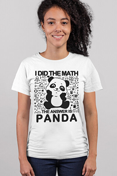 ROCKANDROLL Γυναικείο μπλουζάκι Panda Answer με κοντά μανίκια σε λευκό χρώμα