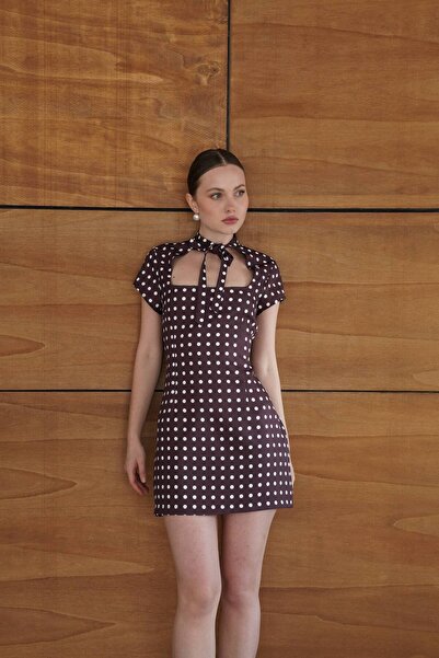 Mira dress Πουά κοντό φόρεμα