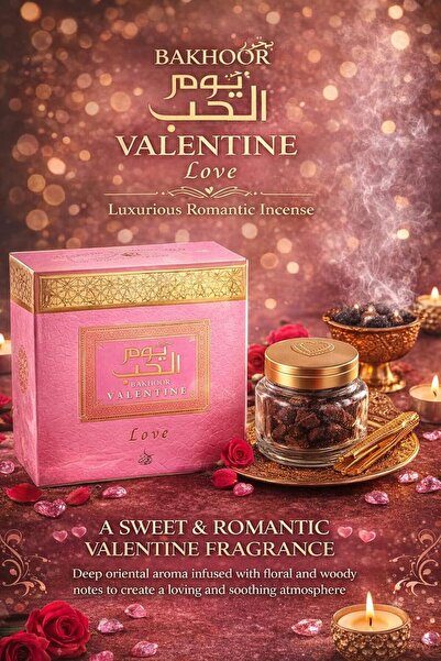 Generic Bakhoor Valentine Love Arabic Incense – Romantic Sweet Fragrance, Pre...